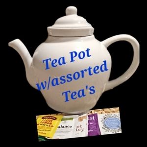 Large Tea Pot w fuser&Teas